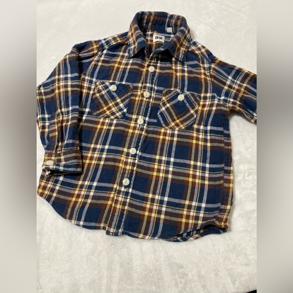UNIQLO Boys’ Plaid Long-sleeve Button Up Shirt - Picture 1 of 10